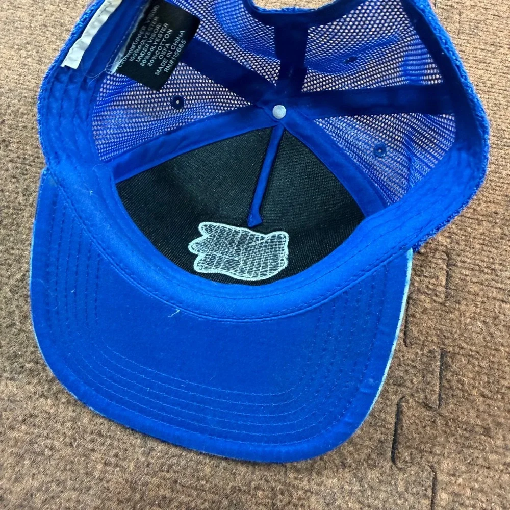 A- Sonic The Hedgehog Kids Blue Tie Dye Trucker Hat Snapback Cap OSFA RN115665